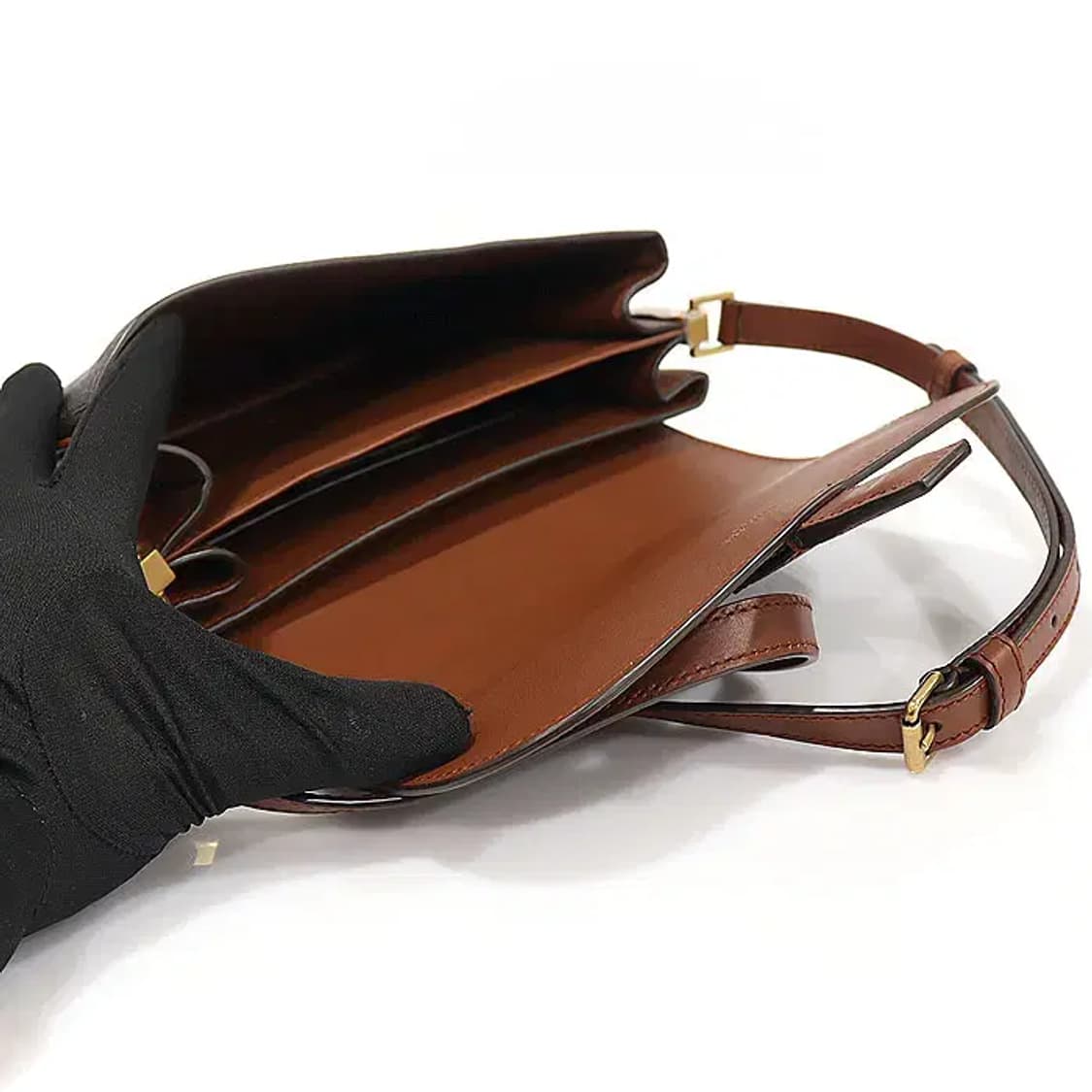 생로랑 568604 모노그램 브라운 레더 사첼 숄더백 EP04923YSL 상품이미지5