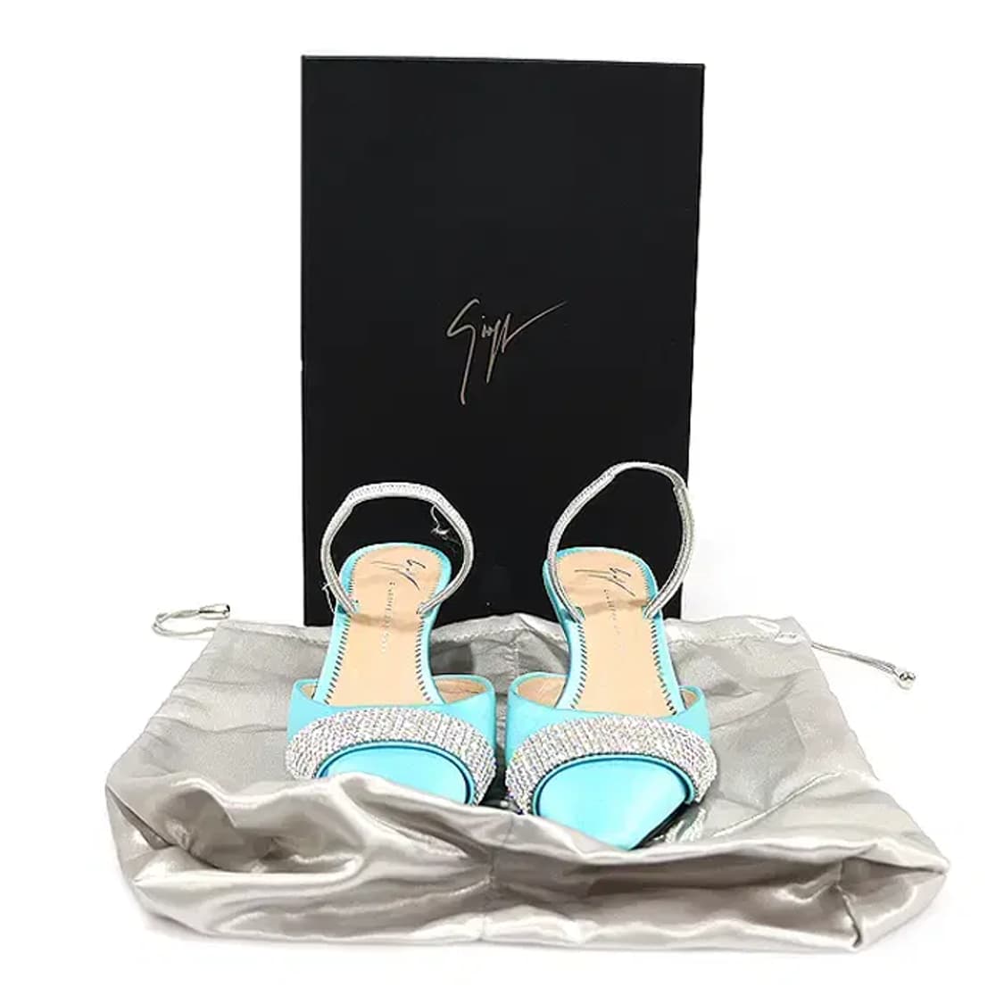 쥬세페자노티 에메랄드 새틴 크리스탈 슬링백 여성 샌들 CO19801ETC 상품이미지2