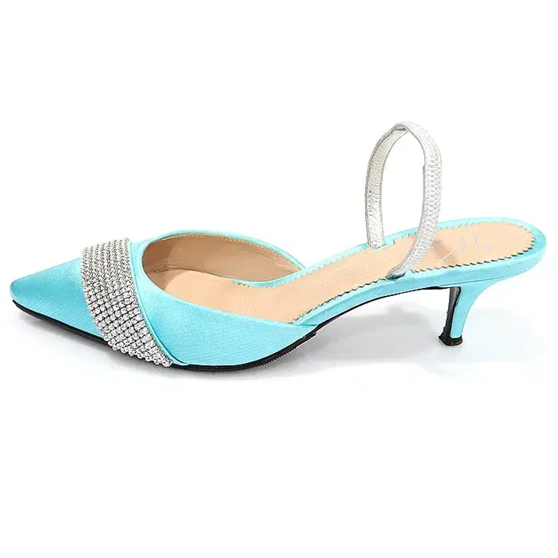 쥬세페자노티 에메랄드 새틴 크리스탈 슬링백 여성 샌들 CO19801ETC 상품이미지4