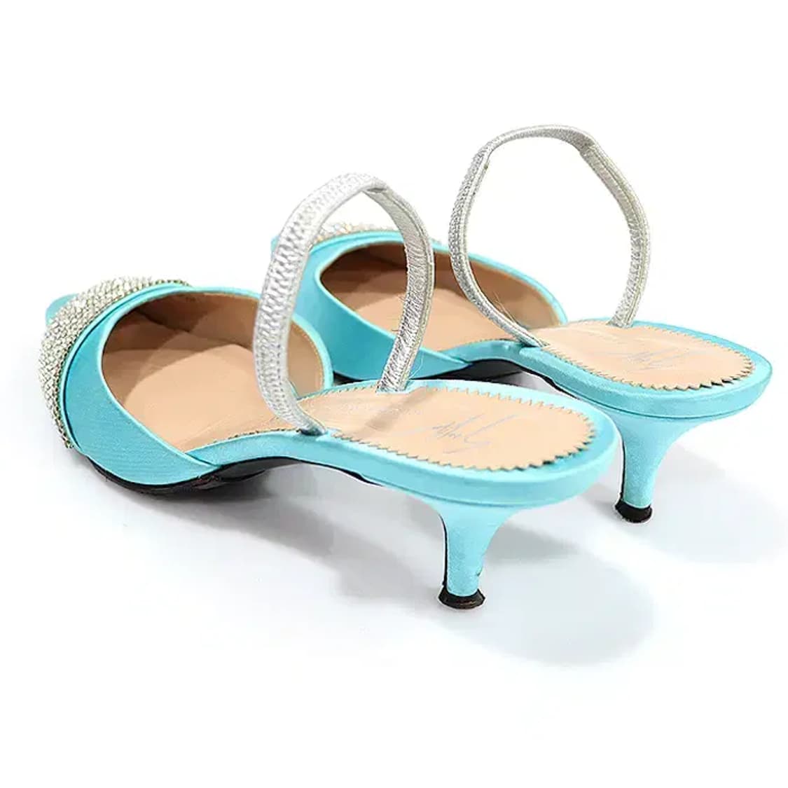 쥬세페자노티 에메랄드 새틴 크리스탈 슬링백 여성 샌들 CO19801ETC 상품이미지5