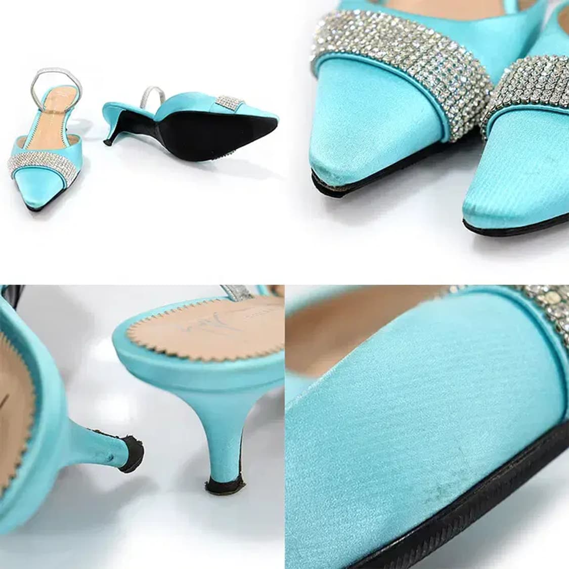 쥬세페자노티 에메랄드 새틴 크리스탈 슬링백 여성 샌들 CO19801ETC 상품이미지6