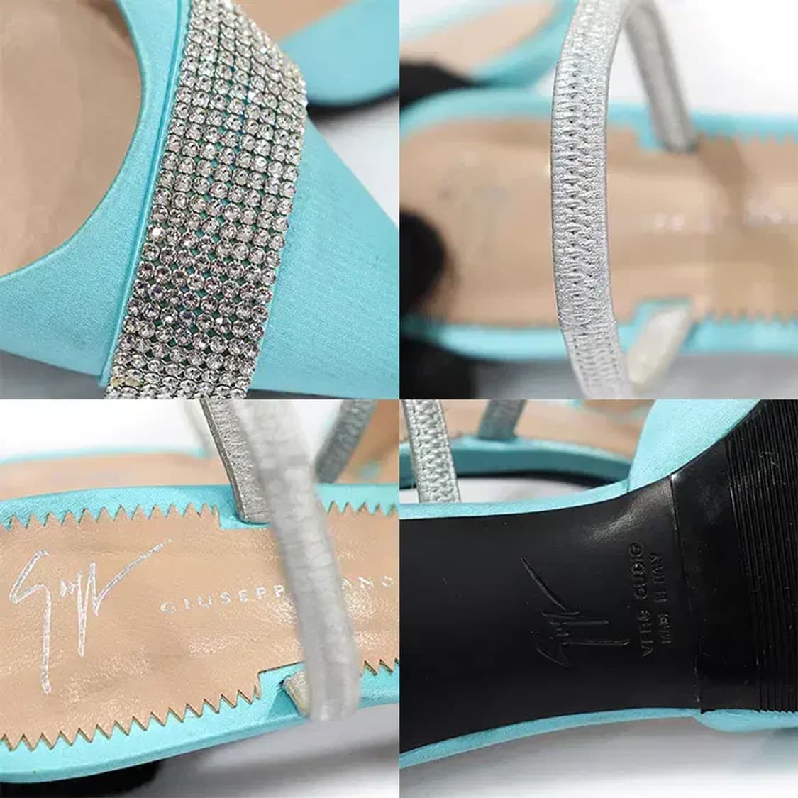 쥬세페자노티 에메랄드 새틴 크리스탈 슬링백 여성 샌들 CO19801ETC 상품이미지7