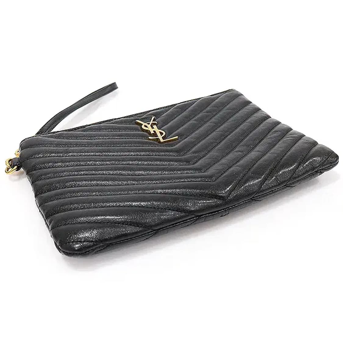 생로랑 379039 블랙 마틀라세 스트랩 클러치 CO70142YSL 상품이미지5