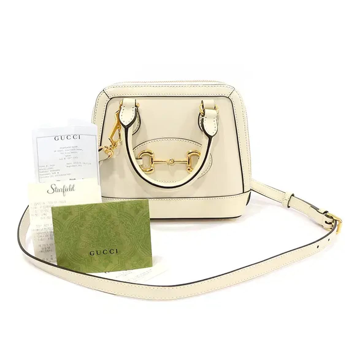 구찌 640716 화이트 홀스빗 1955 미니 탑 핸들 EP75381GU 상품이미지2