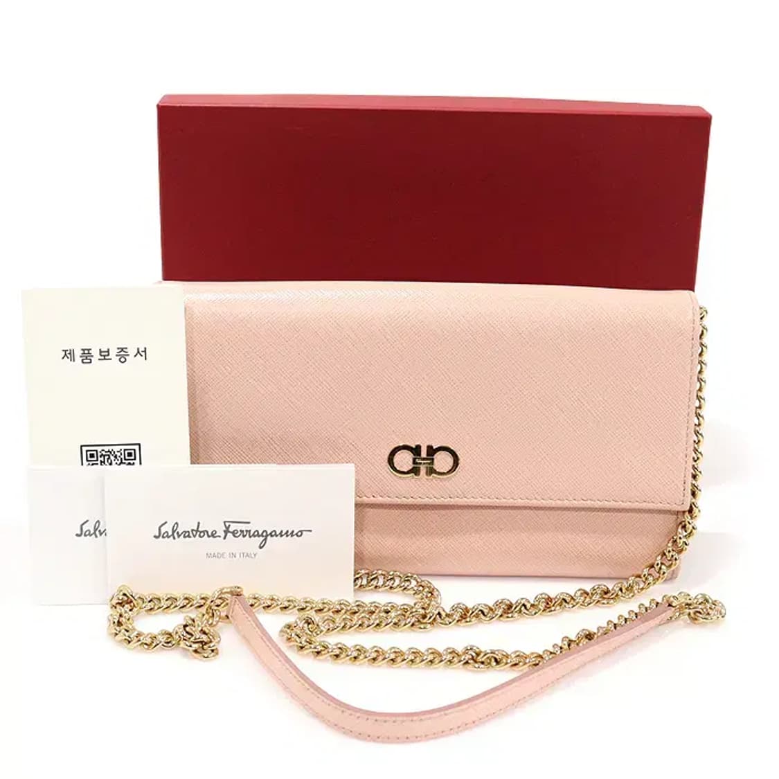 페라가모 22 C506 간치니 WOC 체인 크로스백 EP42754FE 상품이미지2