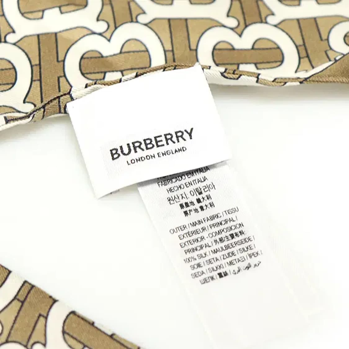 버버리 80111141 100% 실크 모노그램 헤어 스카프 98057BU 상품이미지7