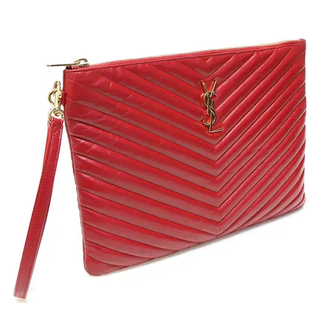 생로랑 559193 레드 마틀라세 뉴미듐 파우치 클러치 89205YSL 상품이미지2