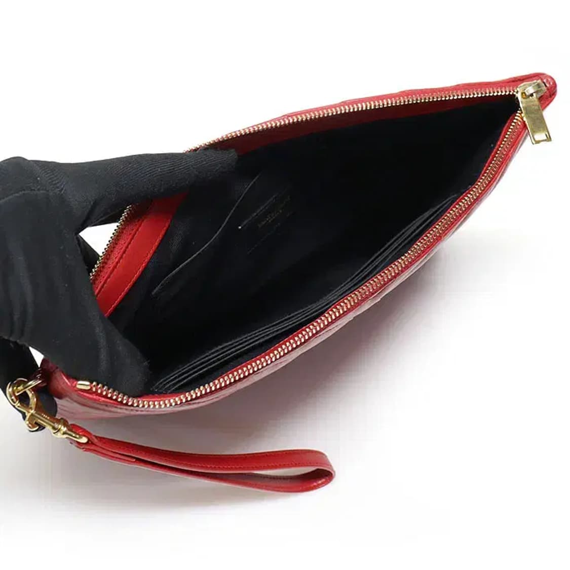 생로랑 559193 레드 마틀라세 뉴미듐 파우치 클러치 89205YSL 상품이미지5