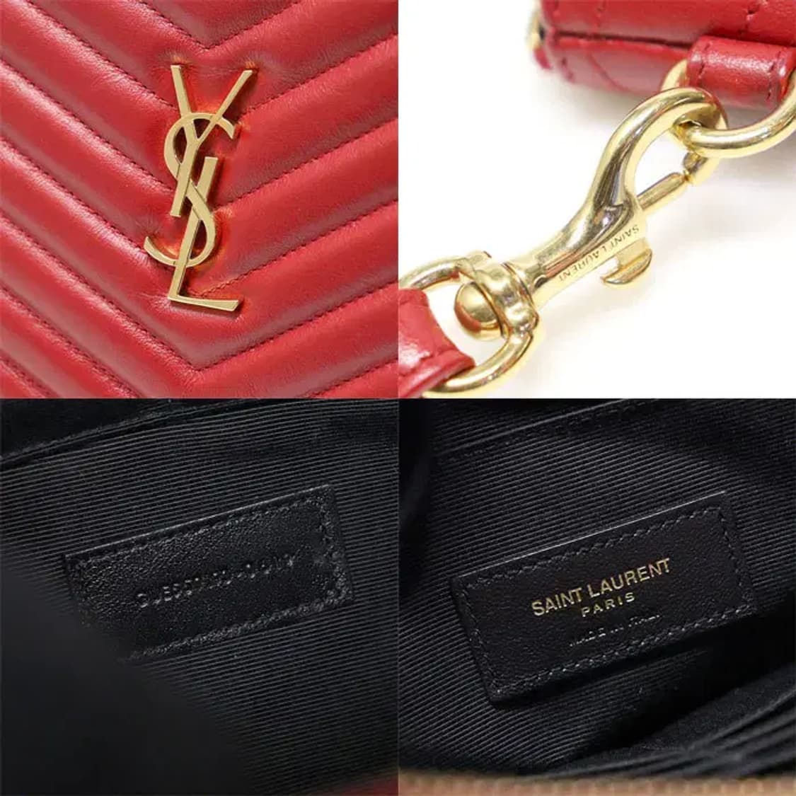 생로랑 559193 레드 마틀라세 뉴미듐 파우치 클러치 89205YSL 상품이미지7