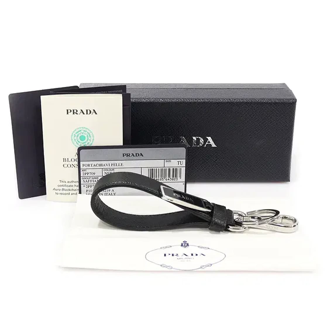 프라다 2PP709 블랙 사피아노 로고 키체인 키홀더 CO25733PR 상품이미지2