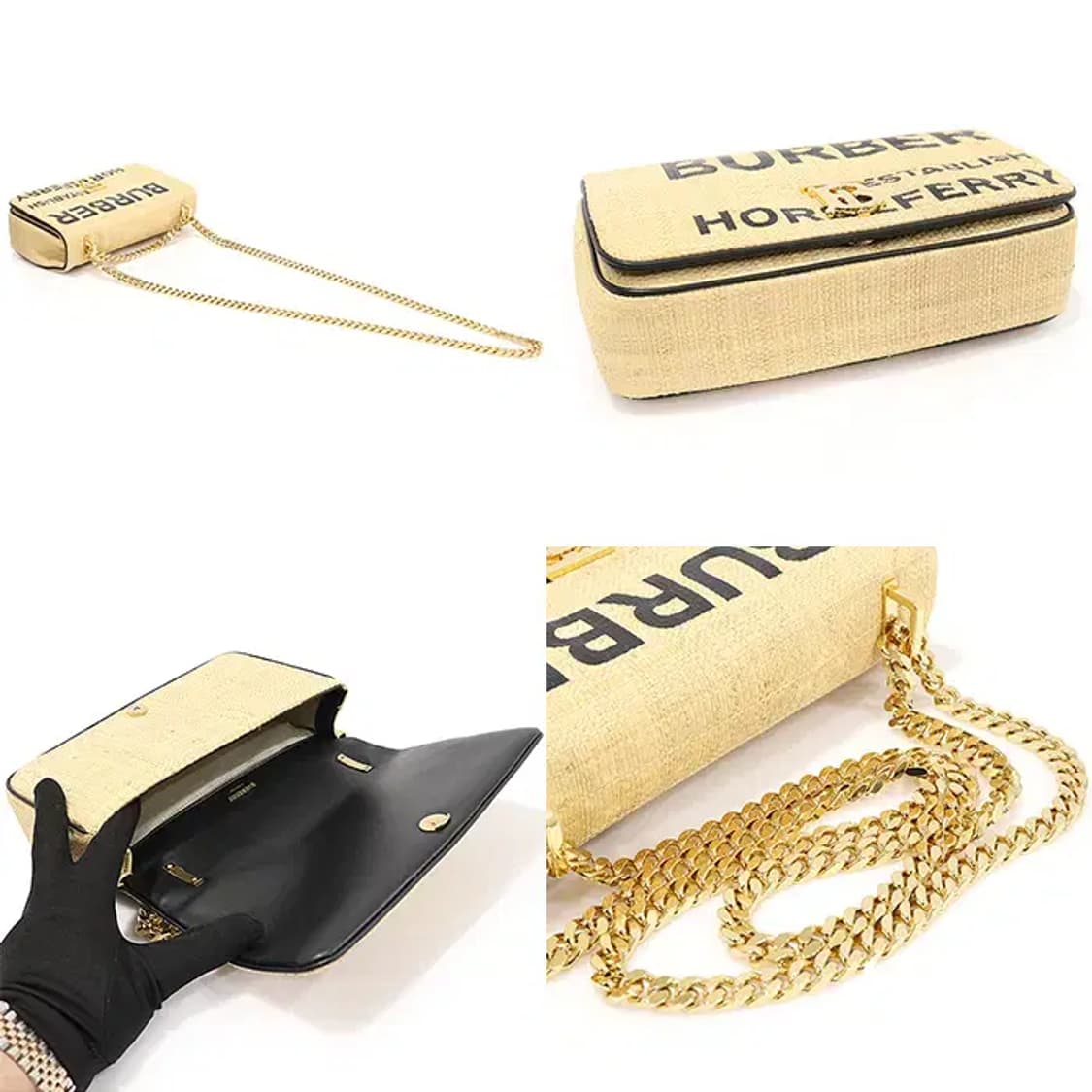 버버리 80302291 라피아 롤라 체인 숄더백 EP12919BU 상품이미지5