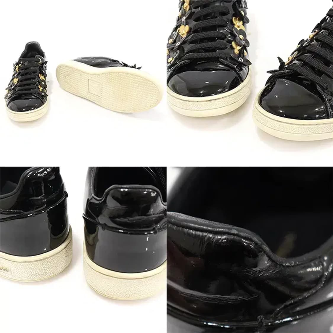 루이비통 블랙 페이던트 프론트로우 여성 스니커즈 EP39460LV 상품이미지5