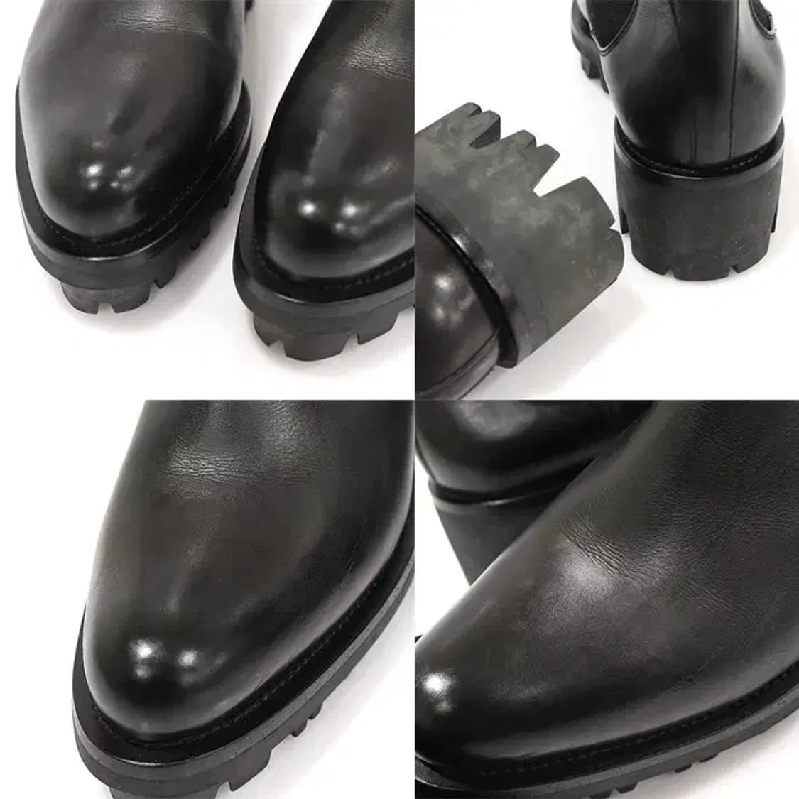 프라다 블랙 브러쉬드 레더 앵클 첼시 여성 부츠 CO26139PR 상품이미지6