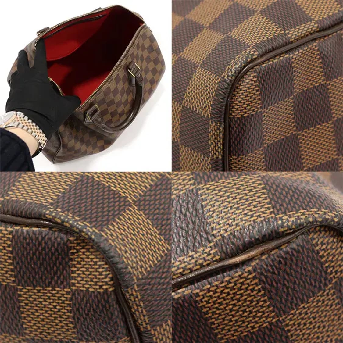 루이비통 N41523 다미에 에벤 스피디 35 토트백 CO89608LV 상품이미지5