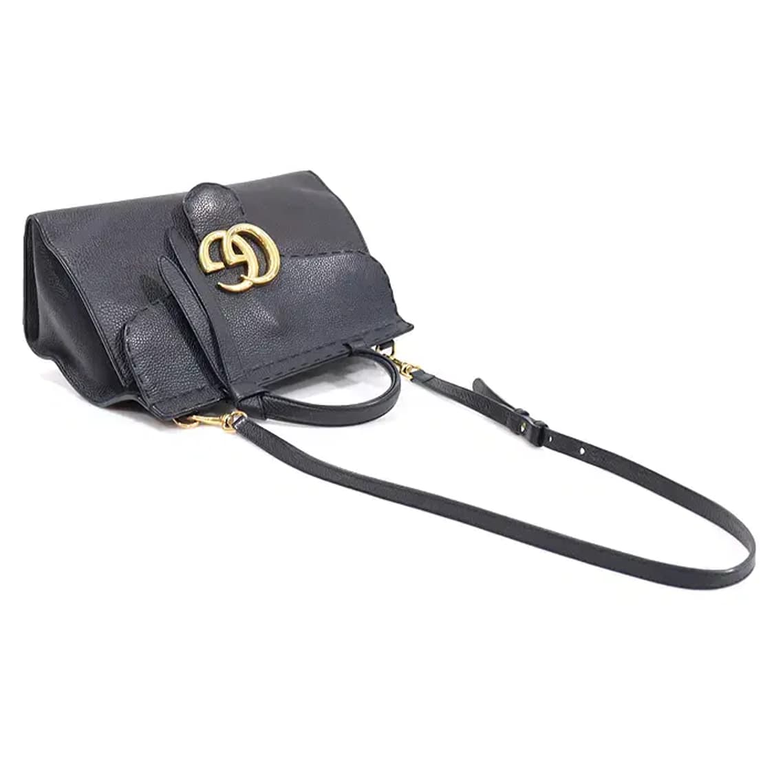 구찌 421890 블랙 레더 GG 마몽 스몰 탑 핸들 EP13709GU 상품이미지3