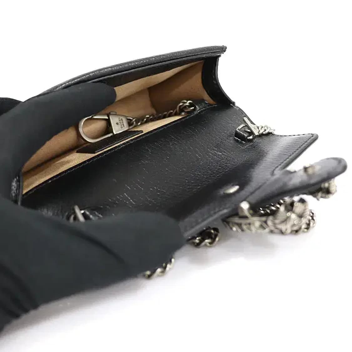 구찌 476432 블랙 디오니서스 수퍼 미니 체인 크로스백 25518GU 상품이미지5