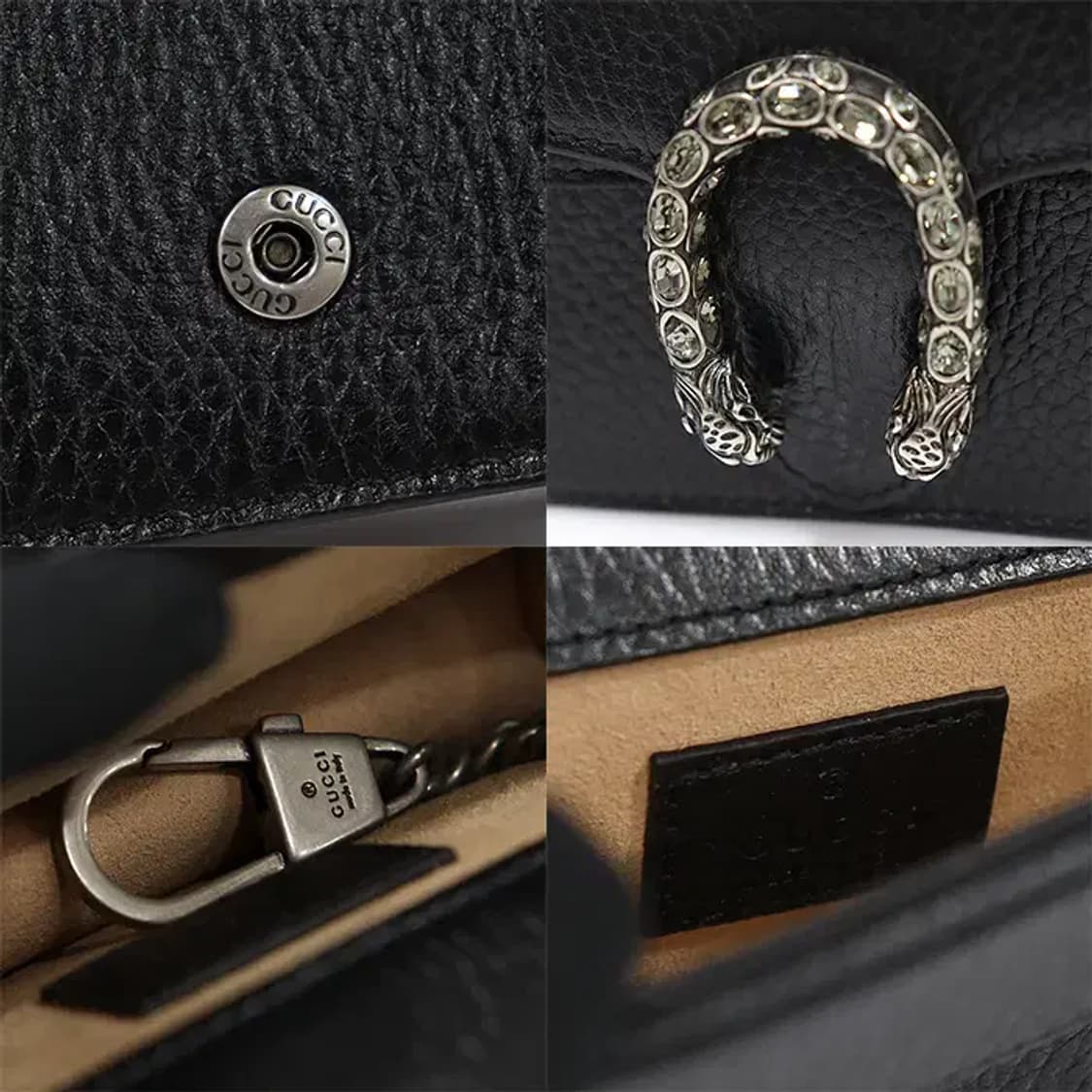 구찌 476432 블랙 디오니서스 수퍼 미니 체인 크로스백 25518GU 상품이미지7