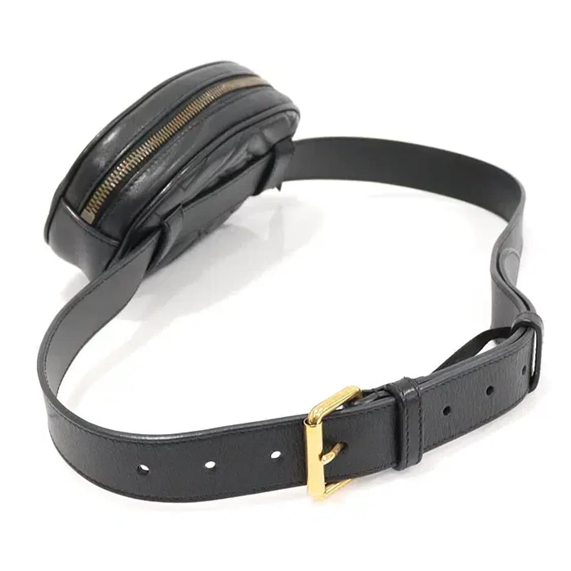 구찌 476434 블랙 금장 GG 마몽 힙색 벨트백 EP93964GU 상품이미지4