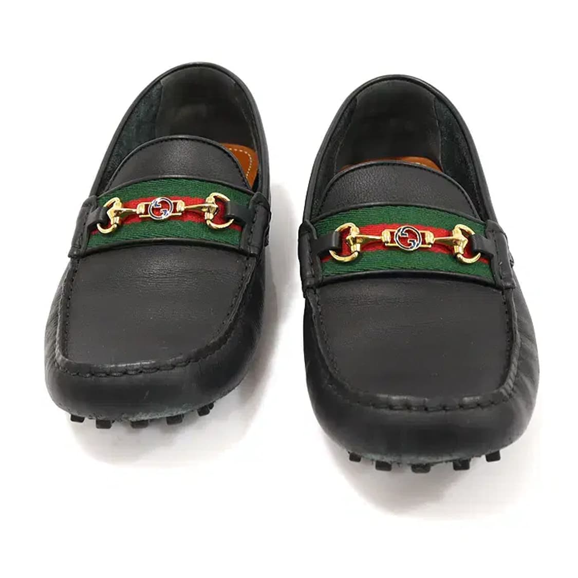 구찌 624698 블랙 레더 홀스빗 드라이빙 남성 로퍼 EP80743GU 상품이미지1