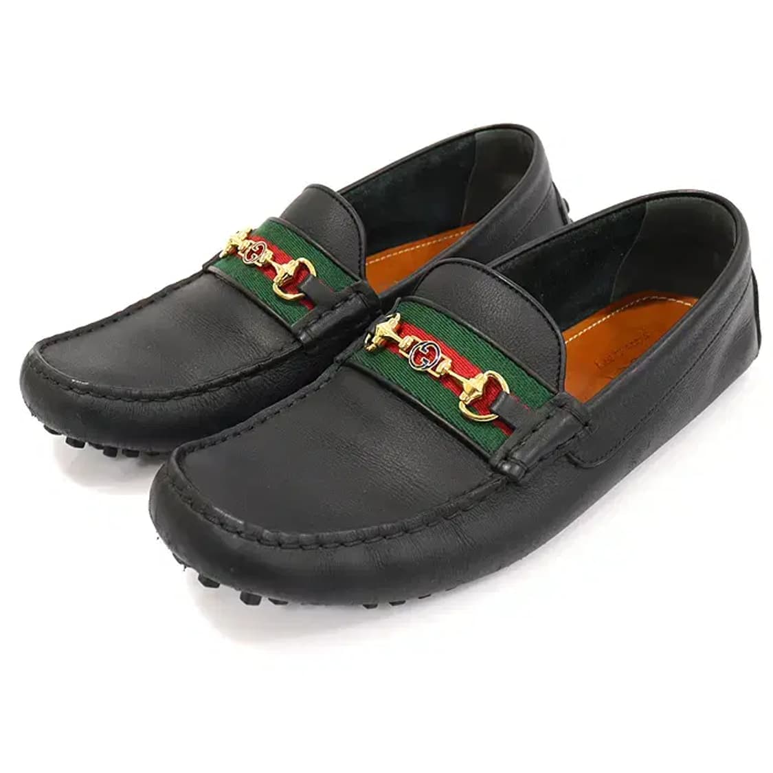 구찌 624698 블랙 레더 홀스빗 드라이빙 남성 로퍼 EP80743GU 상품이미지3