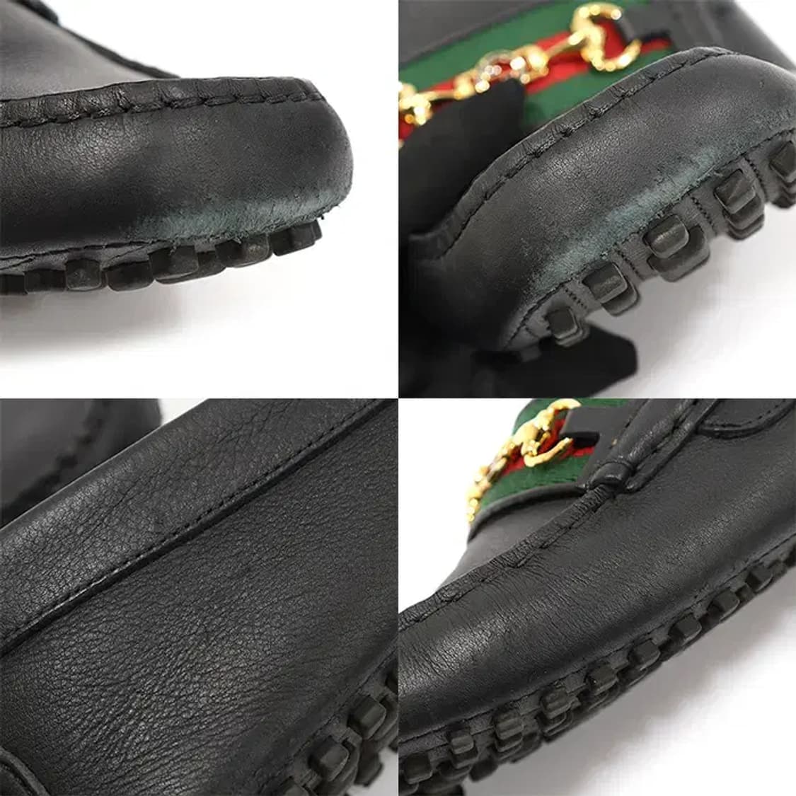 구찌 624698 블랙 레더 홀스빗 드라이빙 남성 로퍼 EP80743GU 상품이미지6