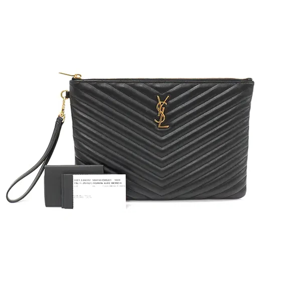 생로랑 559193 블랙 퀄팅 태블릿 뉴미듐 클러치 EP77200YSL 상품이미지2
