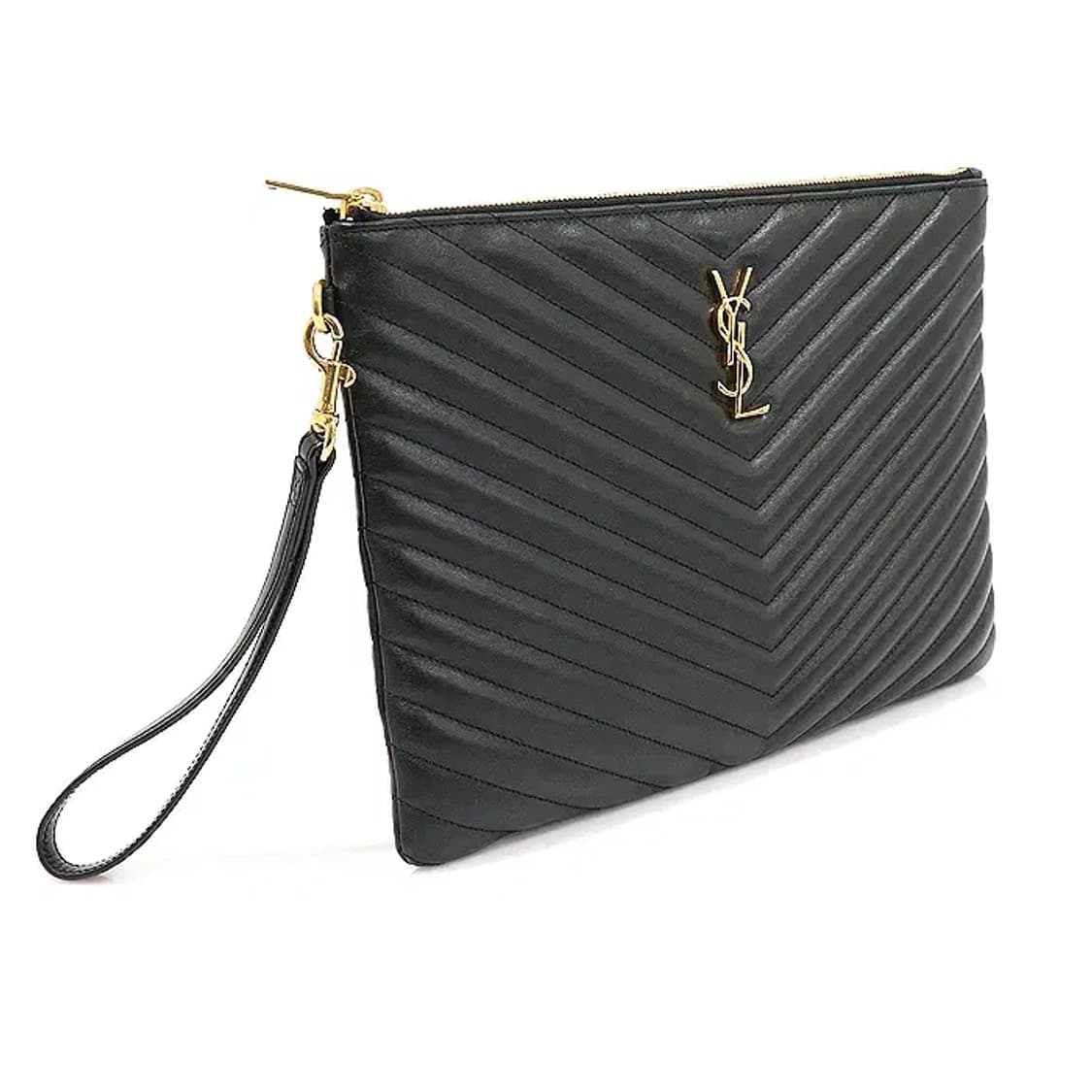 생로랑 559193 블랙 퀄팅 태블릿 뉴미듐 클러치 EP77200YSL 상품이미지3