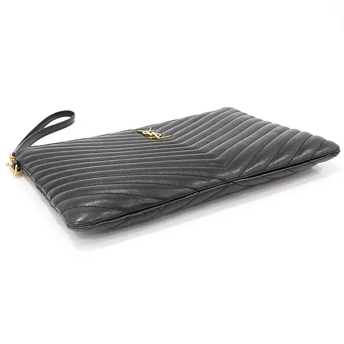 생로랑 559193 블랙 퀄팅 태블릿 뉴미듐 클러치 EP77200YSL 상품이미지5