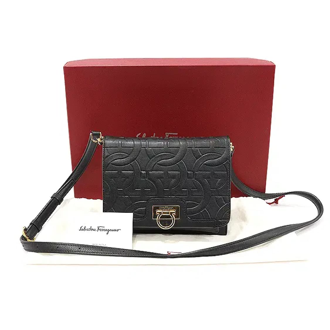 페라가모 21 I308 금장 간치니 트리폴리오 크로스백 EP70428FE 상품이미지2