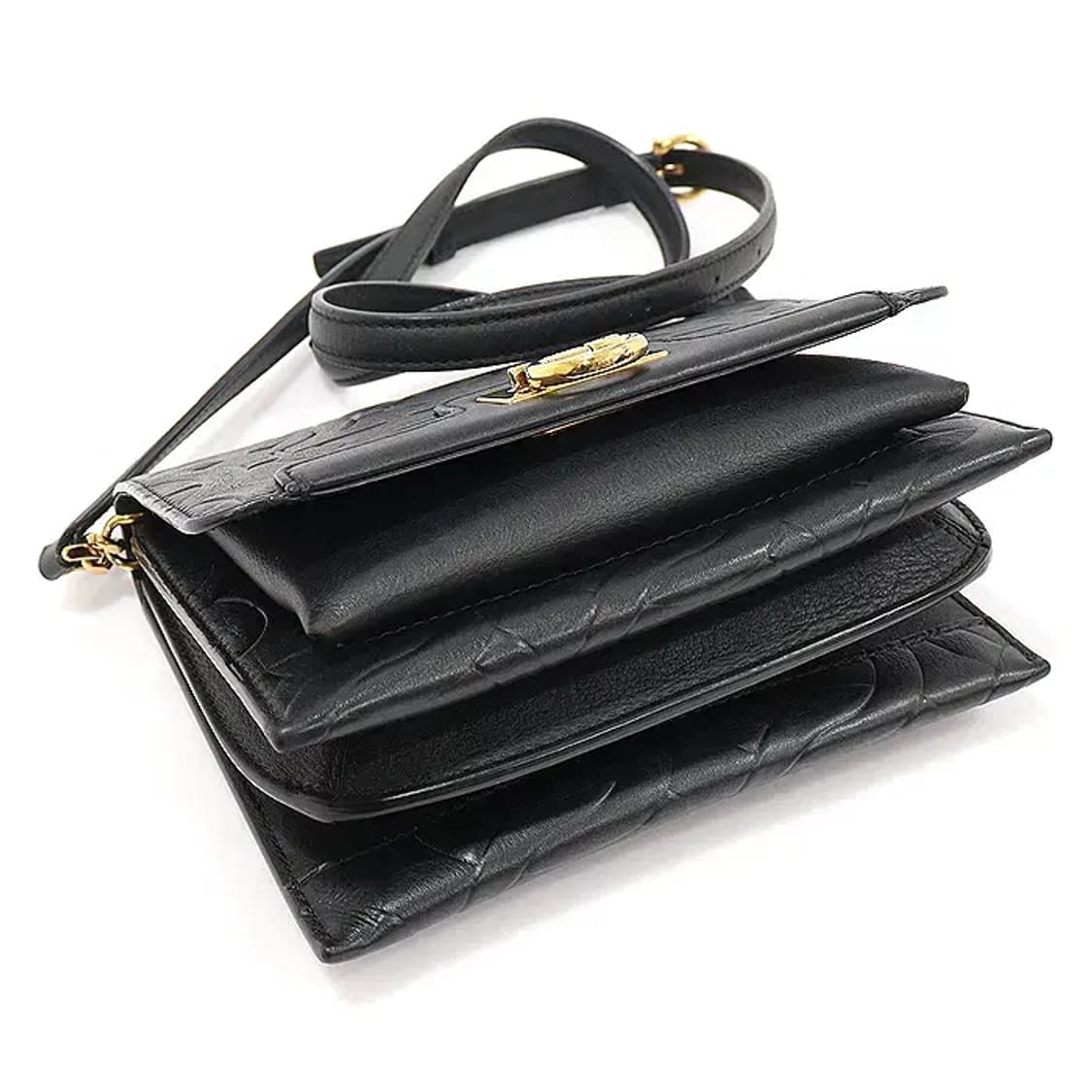 페라가모 21 I308 금장 간치니 트리폴리오 크로스백 EP70428FE 상품이미지5