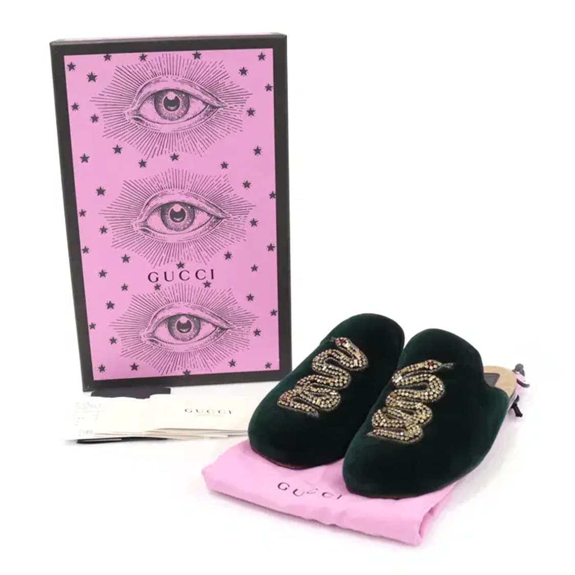 구찌 472161 벨벳 로렌스 이브닝 여성 뮬 슬리퍼 CO76742GU 상품이미지2