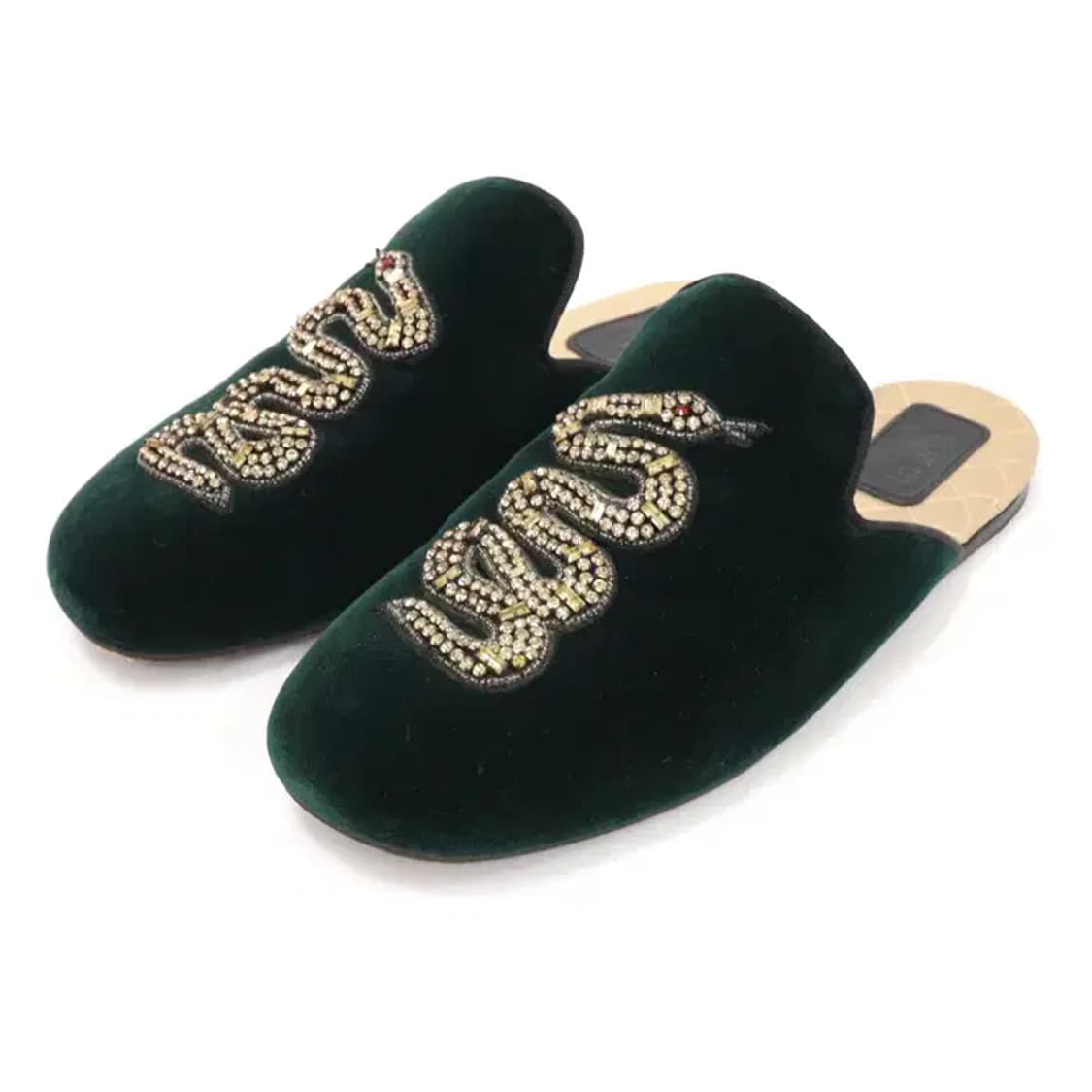 구찌 472161 벨벳 로렌스 이브닝 여성 뮬 슬리퍼 CO76742GU 상품이미지3