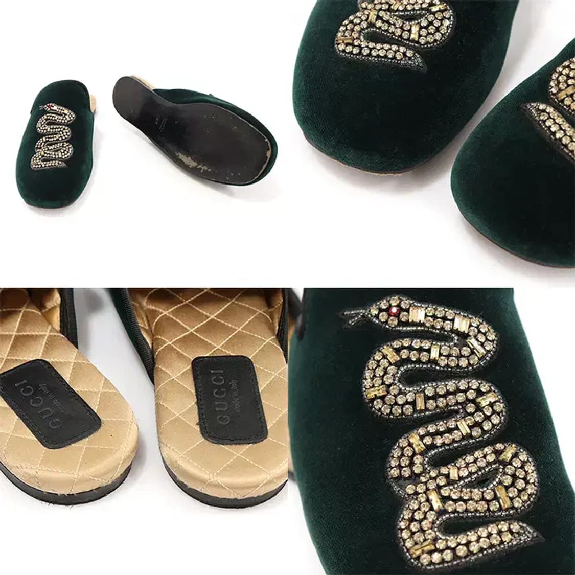 구찌 472161 벨벳 로렌스 이브닝 여성 뮬 슬리퍼 CO76742GU 상품이미지6