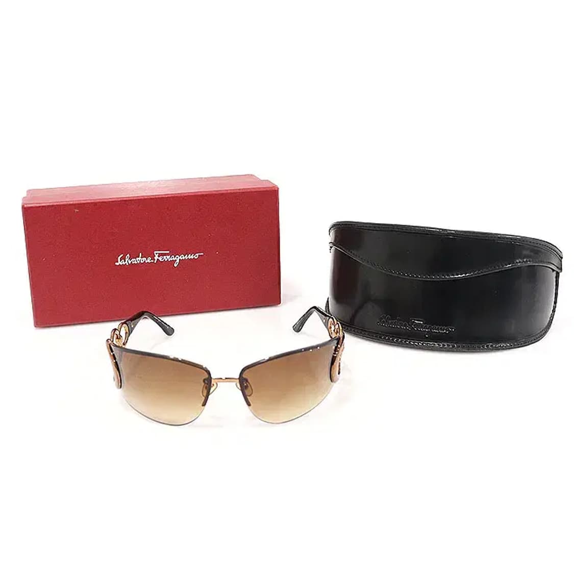 페라가모 1141-B 골드 프레임 체인 여성 선글라스 EP36451FE 상품이미지2