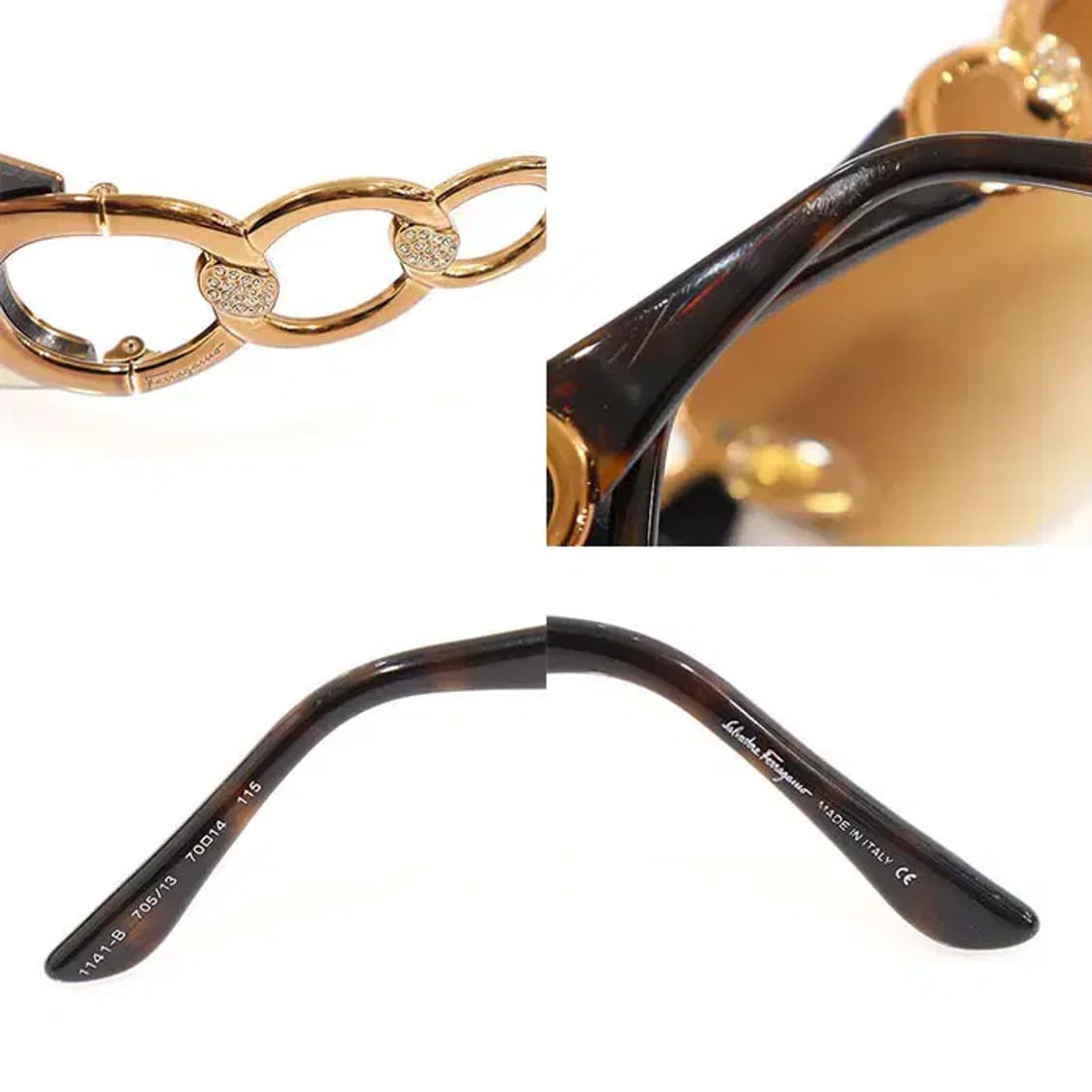 페라가모 1141-B 골드 프레임 체인 여성 선글라스 EP36451FE 상품이미지7