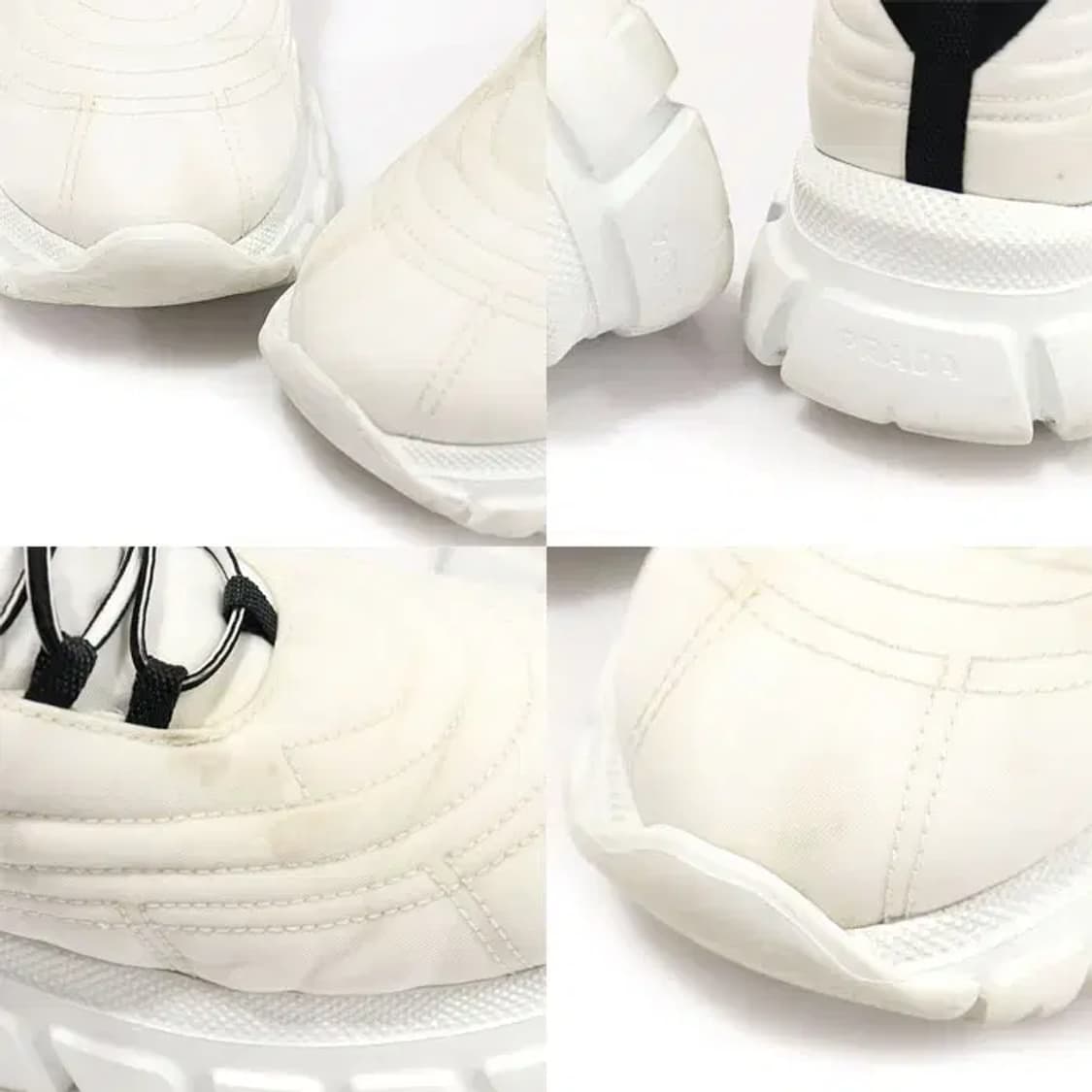 프라다 1E655M 화이트 리나일론 개버딘 스니커즈 CO61896PR 상품이미지6