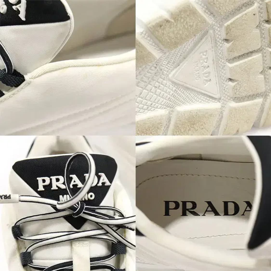 프라다 1E655M 화이트 리나일론 개버딘 스니커즈 CO61896PR 상품이미지7