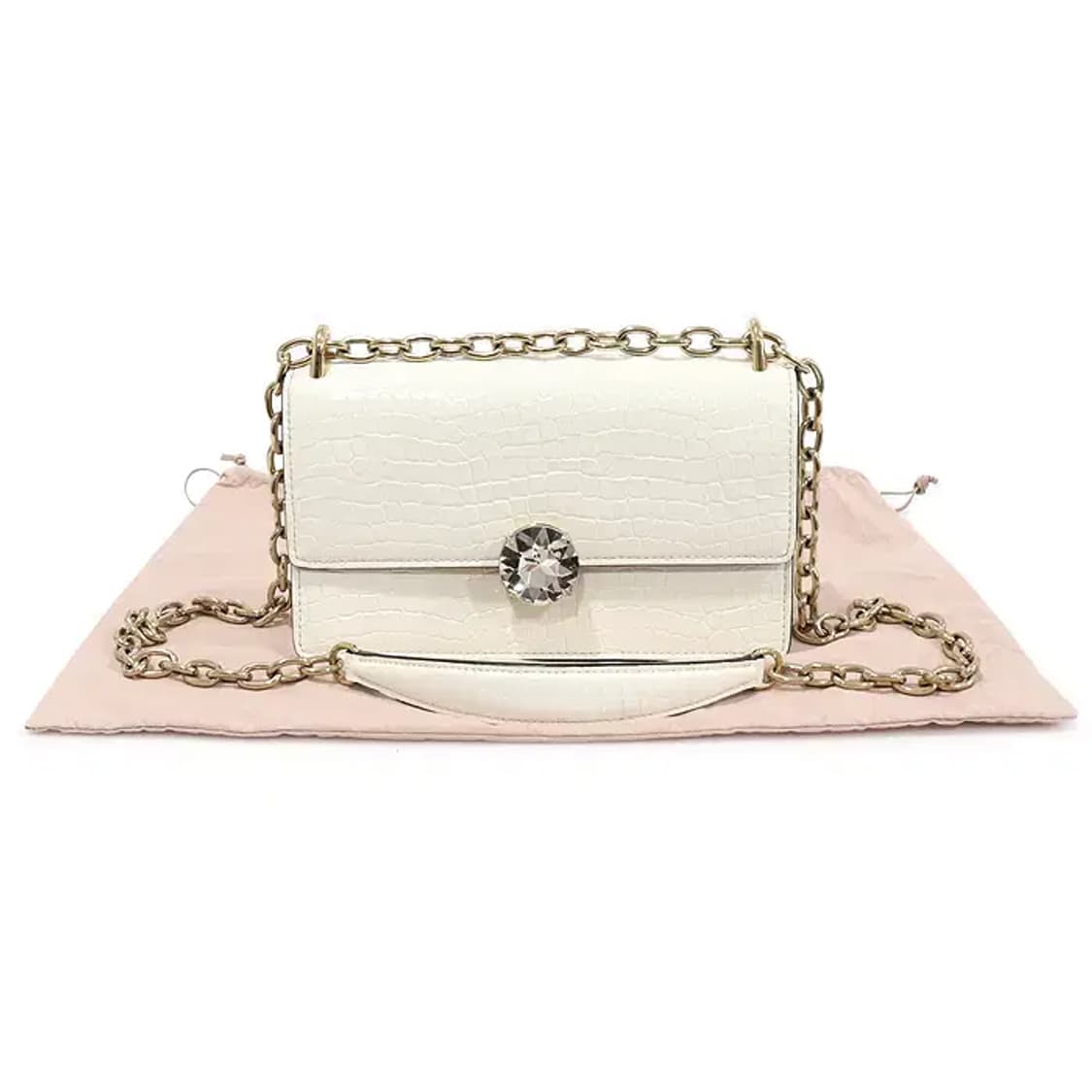 미우미우 5BD130 크로커다일 크리스탈 체인 숄더백 CO57183MIU 상품이미지2