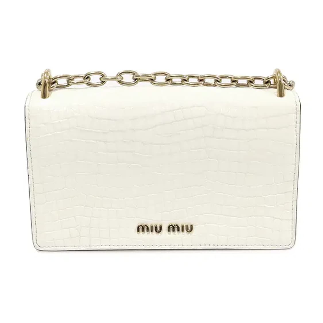 미우미우 5BD130 크로커다일 크리스탈 체인 숄더백 CO57183MIU 상품이미지4