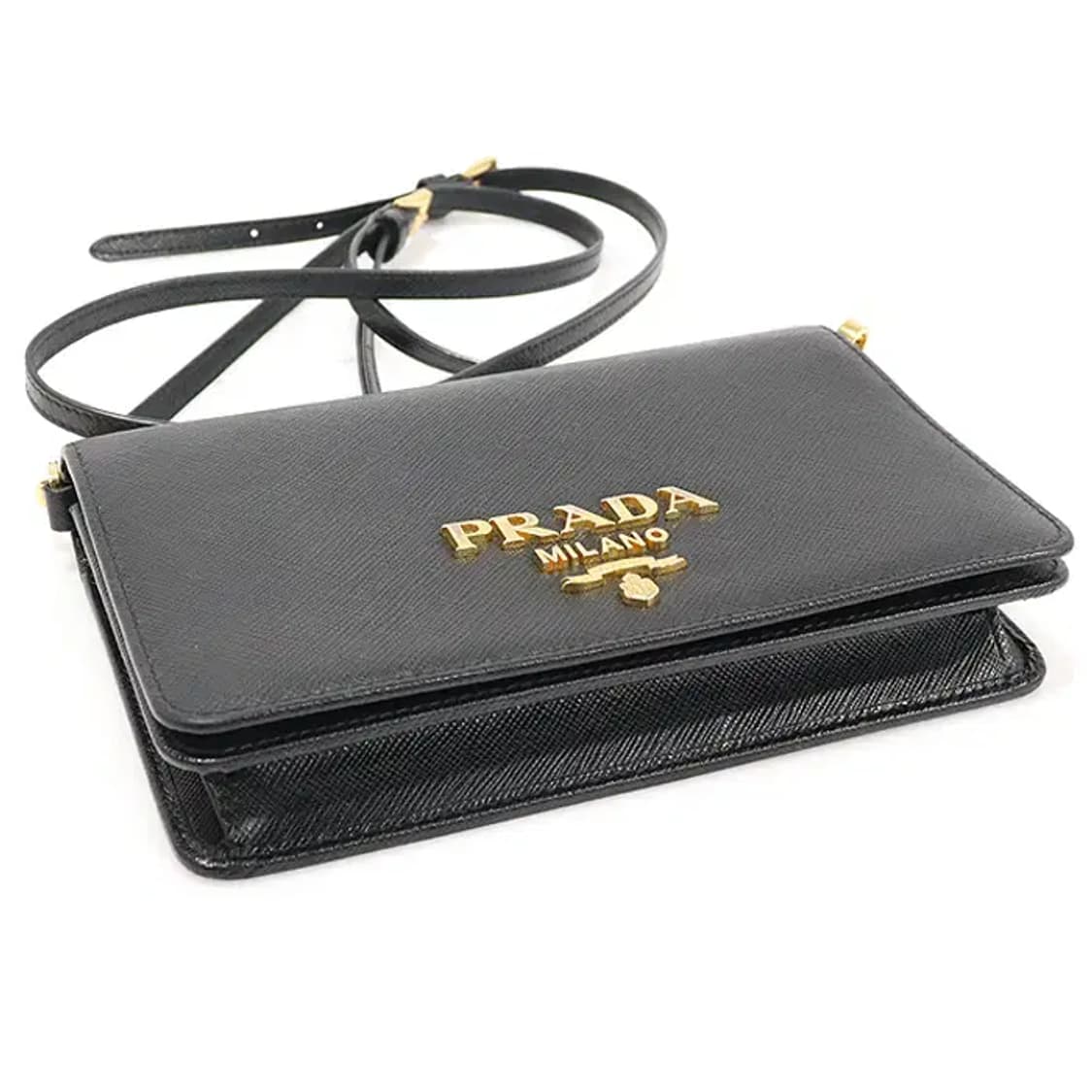 프라다 1BP019 블랙 사피아노 금장 미니 크로스백 CO56979PR 상품이미지4