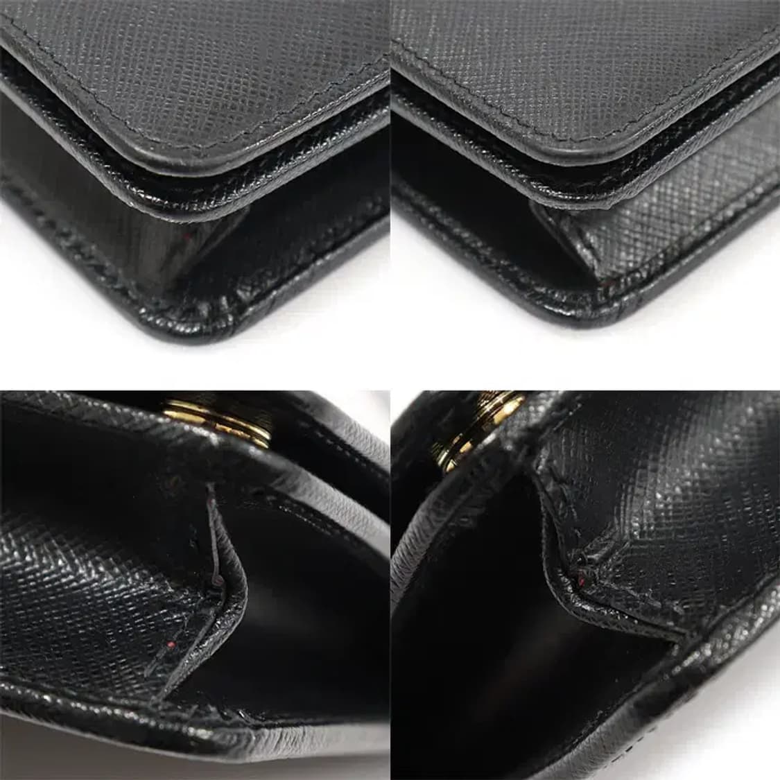 프라다 1BP019 블랙 사피아노 금장 미니 크로스백 CO56979PR 상품이미지6