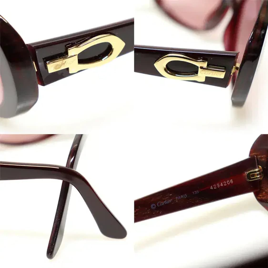 까르띠에 버건디 프레임 Thalie 135 여성 선글라스 27781CA 상품이미지7