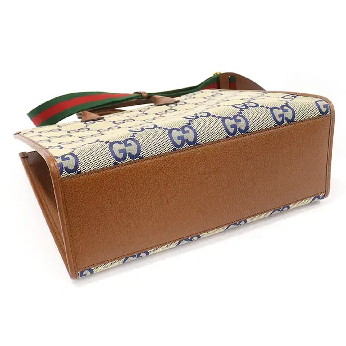 구찌 678839 점보 GG 캔버스 브라운 레더 토트 EP72846GU 상품이미지5