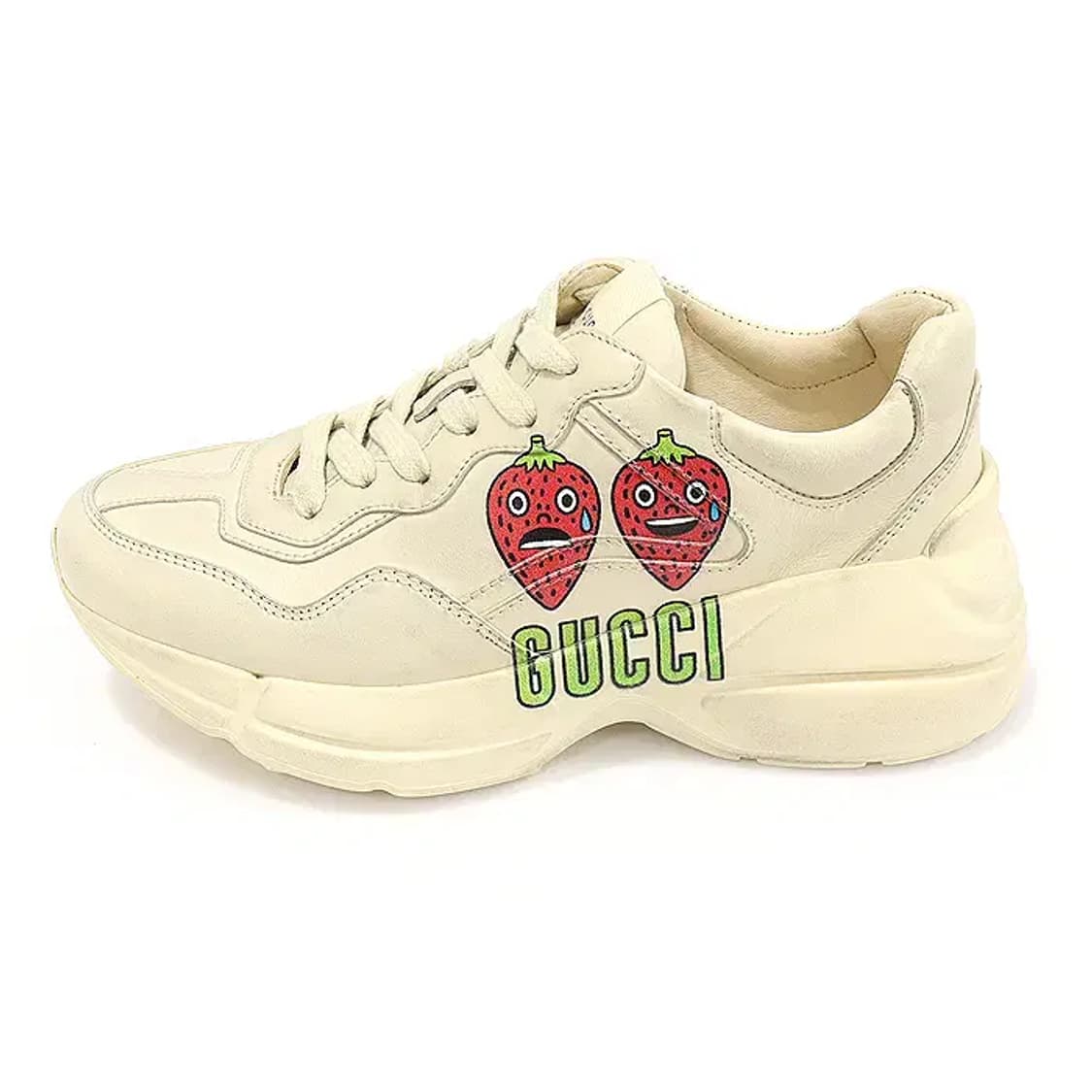 구찌 703814 아이보리 레더 라이톤 여성 스니커즈 CO93794GU 상품이미지3