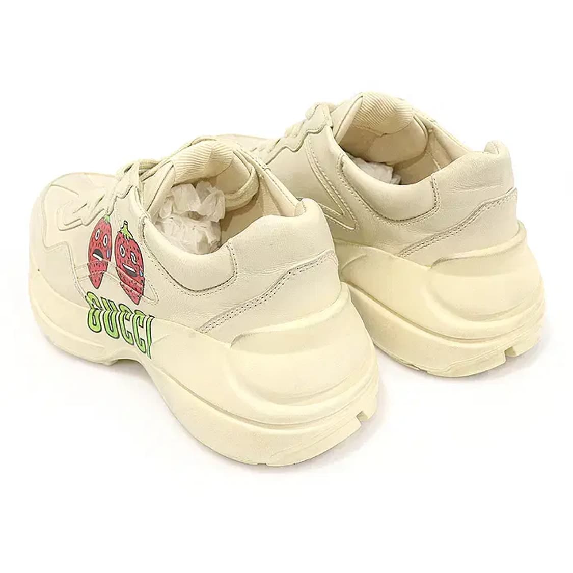 구찌 703814 아이보리 레더 라이톤 여성 스니커즈 CO93794GU 상품이미지4