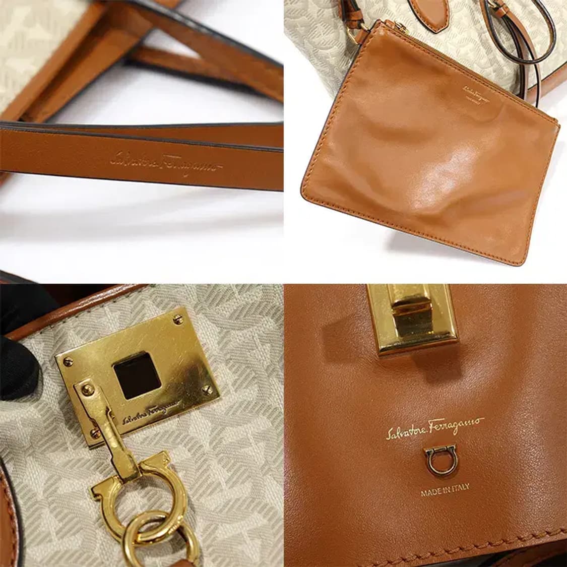 페라가모 21 H663 아이보리 스튜디오 토트 숄더백 EP10559FE 상품이미지7