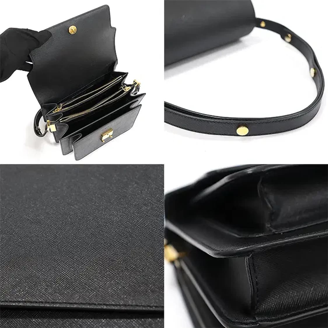 마르니 SBMPN09NO1 블랙 트렁크 미듐 숄더백 EP15860ETC 상품이미지6