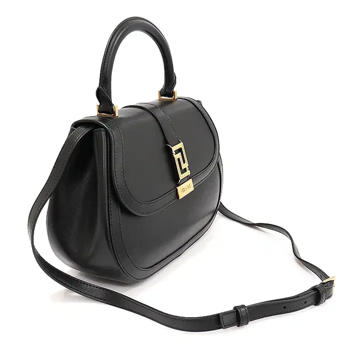 베르사체 1012105 블랙 카프스킨 금장 탑핸들 CO77091VE 상품이미지3