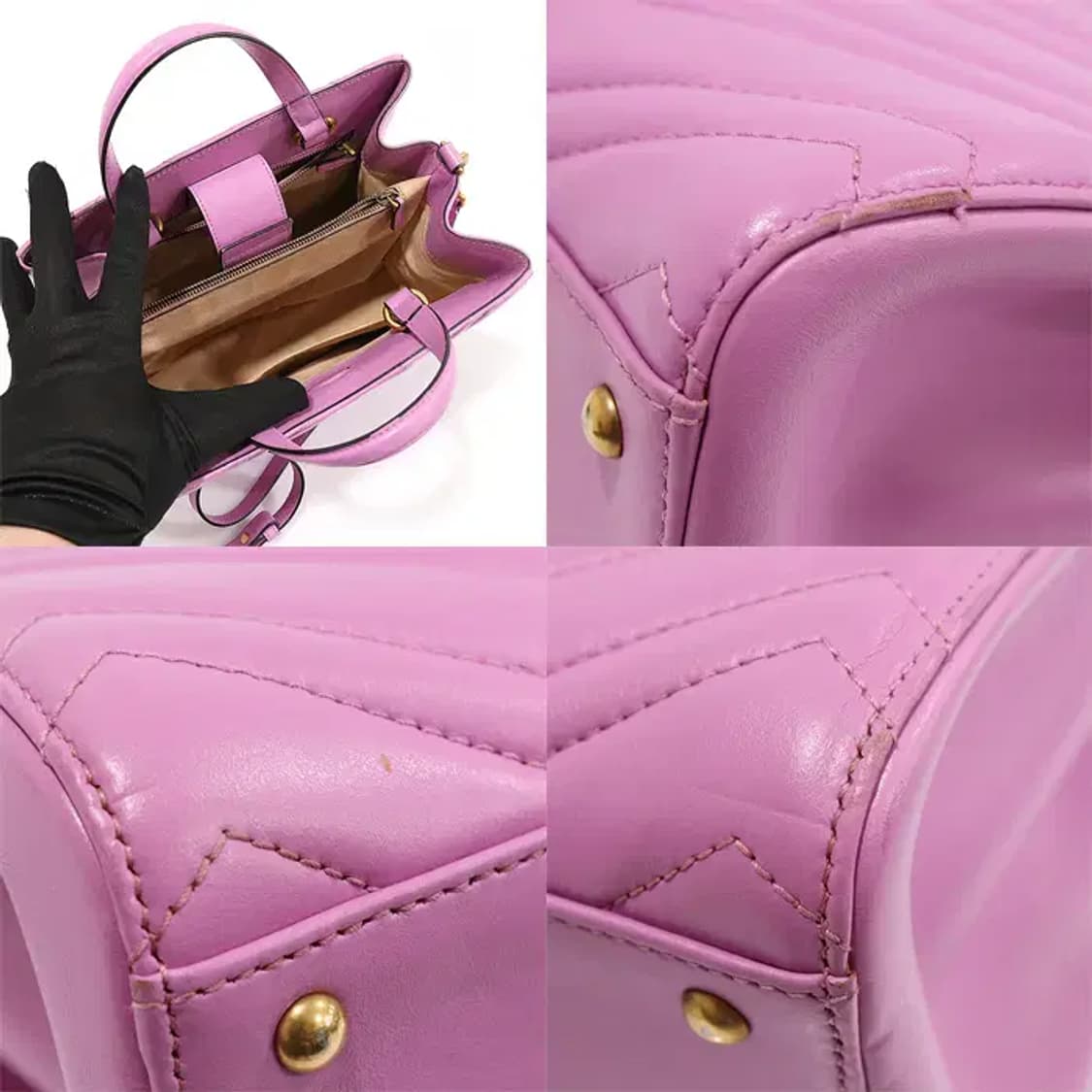 구찌 448054 핑크 GG 마몬트 스몰 탑핸들 EP88254GU 상품이미지6