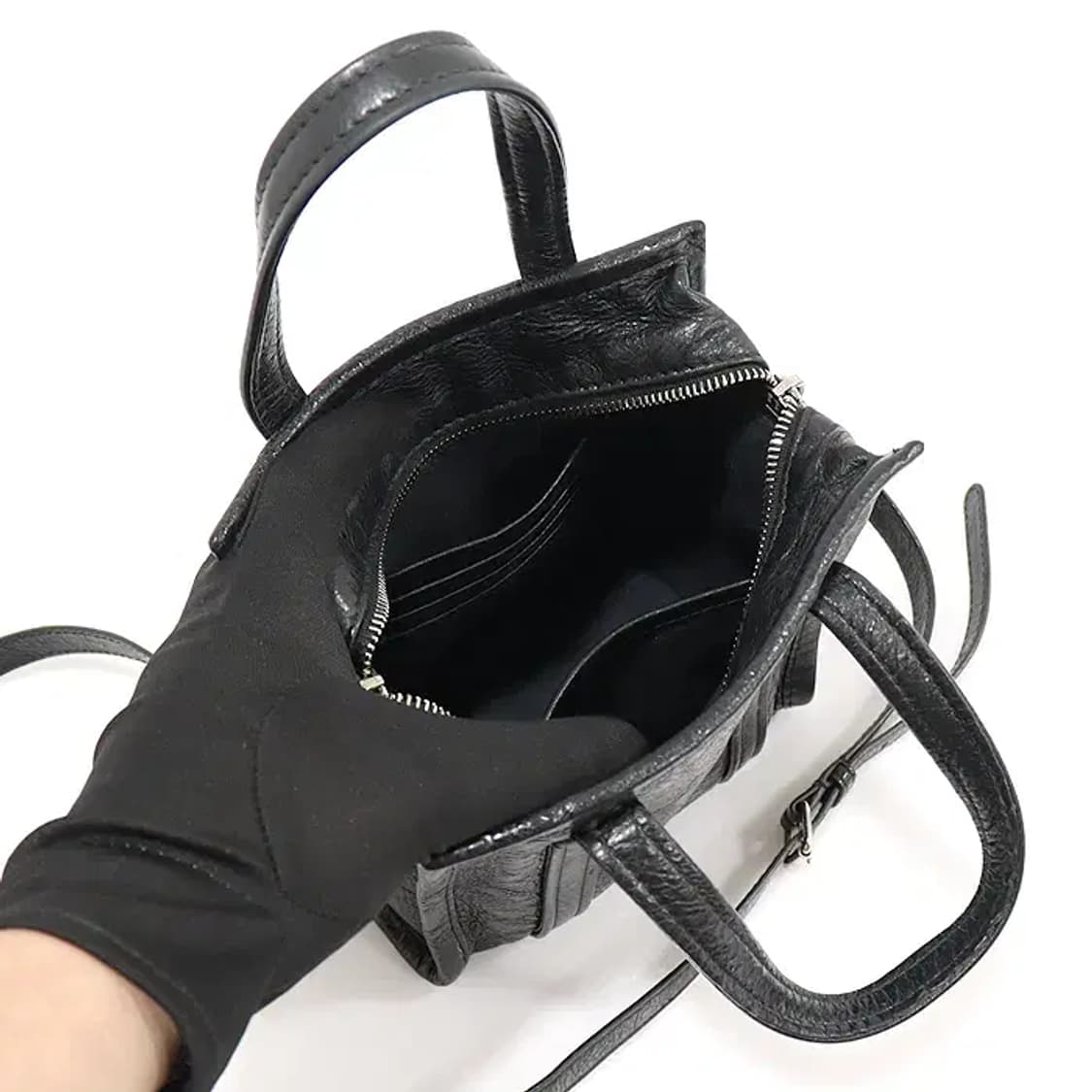 발렌시아가 513988 블랙 램스킨 바자르 쇼퍼 XXS EP49682BC 상품이미지5